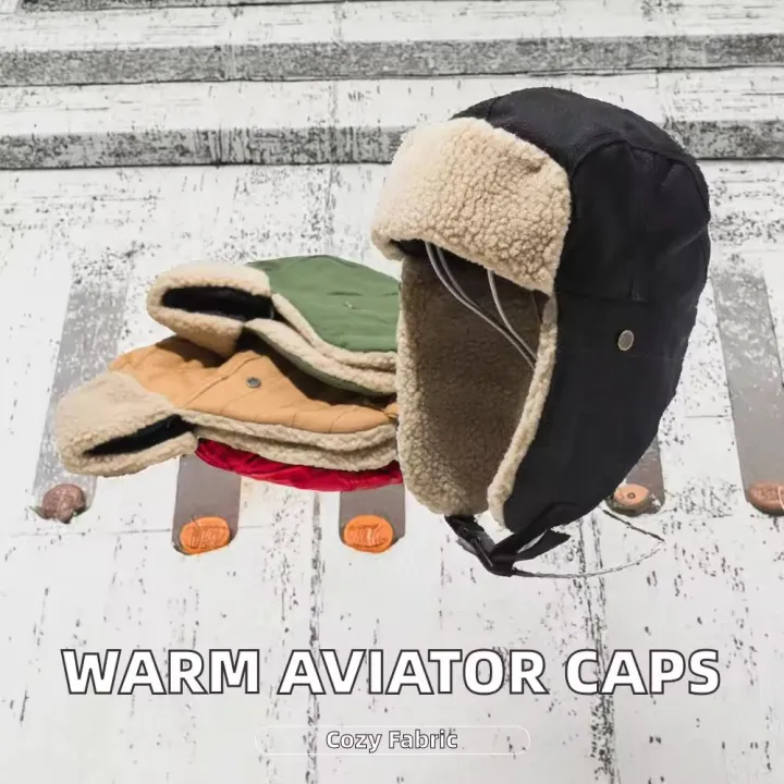 Sherpa%20Topi%20Outdoor%20Warm%20Thicken%20Snow%20Ski%20Earflap%20Trapper%20Hat%20Russian%20For%20Unisex/Winter%20in%20cotton%20febric%20-%20Image%202