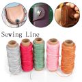 50Meters Durable DIY Flat Hand Stitching Leather Waxed Thread Sewing Line Cord. 