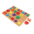 Cute Baby Montessori Colorful Wooden Counting Numbers (1-20) Puzzle with Mathematical Signs, Preschool Learning & Education Teaching Toys for Kids. 