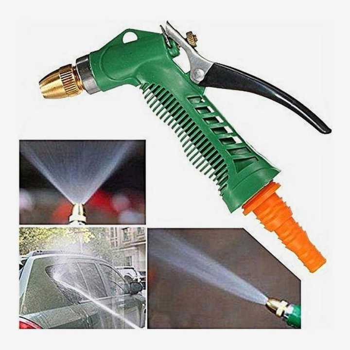 Black/Green Plastic Water Spray Gun Nozzle For Gardening