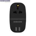 Digicom Power Adapter 1 Universal Socket 2 Usb Charging Ports Dg-T12U - Travel Adapters | Power Adapters. 