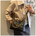 AMPERSAND 25 | 60  | Glossy Premium PU Leather Ladies Handbag | Shoulder Bag For Girls | Crossbody Bag For Women | Chain Handle Fashion Bag | Check Design Hand Bag For Women 2160. 