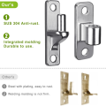 Stainless Steel Gate Hinges, 2set Wall Mount Gate Hinges for Farm Gates, with Non-Welding Chain Link Fence Parts 5/8Inch. 