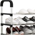 6 Layers Stainless Steel Shoe Rack with 12mm Pipe Organizer Shelf [Size 57cm x 30cm x 120cm]. 