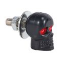 Kqueebee 1 Pair Motorcycle Skull Number Plate Frame Screws Fitting Screw Black. 