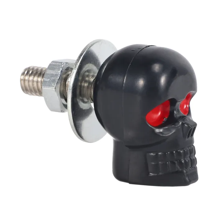 Kqueebee%201%20Pair%20Motorcycle%20Skull%20Number%20Plate%20Frame%20Screws%20Fitting%20Screw%20Black%20-%20Image%208