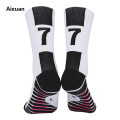 Aixuan Bargain price Fashion Outdoor Riding Tube #Stars #10 Socks Number Sales promotion Kids Soccer 7 Boys Socks Towel Bottom Men's Sports Soccer Socks. 