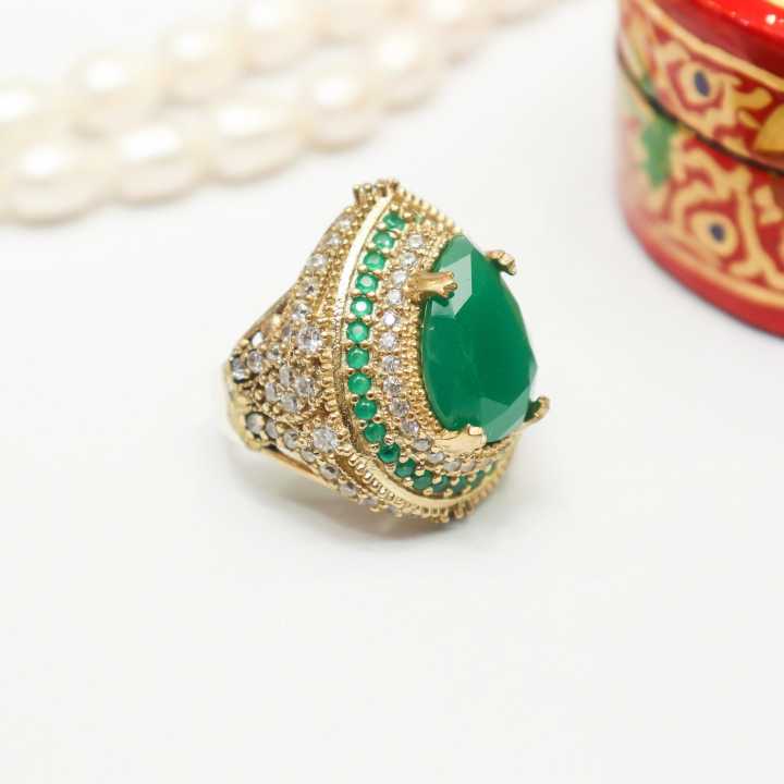 Sterling Silver Ring With Stone For Women 12.290Gm