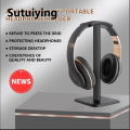 Sutuiying Fashion Anrushide 1PCS Headphone Holder Universal Head-mounted Headphone Rack Computer Fashion Gaming E Fports Ear Music Desktop Storage Rack Hook. 