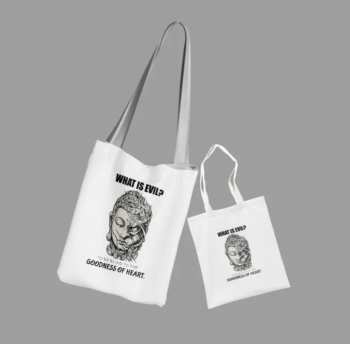 What%20is%20Evil%20%7C%20Buddha%20Graphic%20Printed%20%7C%20White%20Tote%20Bag%20for%20Men%20&%20Women%20%7C%20Eco-Friendly%20Reusable%20Shopping%20Bag%20-%20Image%203