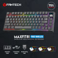 FANTECH MAXFIT81 MK910 Wireless Bluetooth 75% Mechanical Keyboard Gaming PBT-Black(Yellow Switch). 