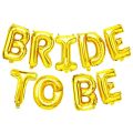Bride To Be  Alphabet Letter Attractive Decorations Golden Foil Balloon. 