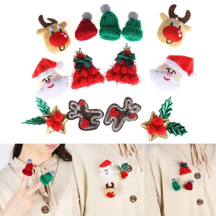 5PCS/set%20Fashion%20DIY%20craft%20Sweater%20Badge%20Clothes%20Plush%20%20Snowman%20Hat%20Accessories%20Christmas%20Ornament%20-%20Image%208