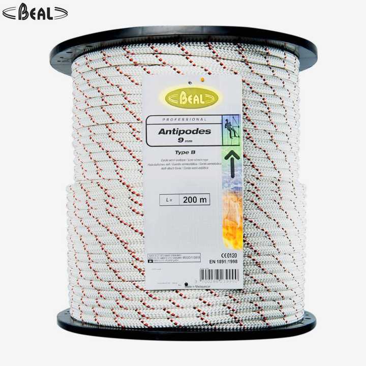 Beal Antipodes Semi Static Rope 9 mm (50 mtr / 100 mtr / 200 mtr Pack)