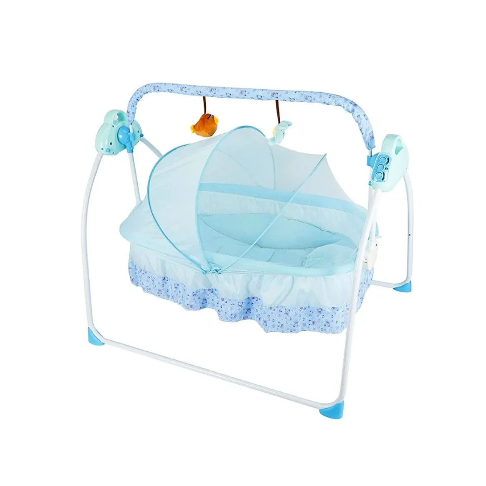 Baby cradle swing with mosquito net hotsell