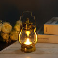Vintage Portable Oil Lamp LED Night Lights Battery Powered Indoor Outdoor Hanging Lanterns Festive Party Decoration. 