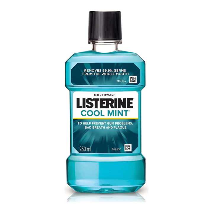 Cool Mint Mouthwash For Bad Breath, Plaque and Gingivitis, 250ml