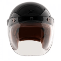 AXOR JET RETRO GLOSS BLACK HALF FACE MOTORCYCLE HELMET | RIDERS CHOICE NEPAL. 