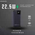 Daewoo Mighty 1000 | 10000 mAh Power Bank | 22.5W Fast Charging | Type C Output Input | Attached Cable Port C Lightning | 1 Year Warranty | PD QC 3.0 | Lithium Polymer. 