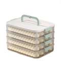 Multi-layer Frozen Dumpling Large Capacity Fresh-keeping Food Container with Lid Plastic Wonton Storage Box. 