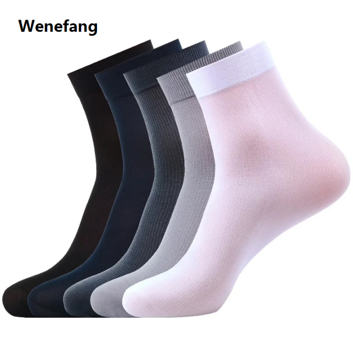 Wenefang%2020Pcs%20Breathable%20Long%20Socks%20Bamboo%20Fiber%20Socks%20Summer%20Thin%20Stripe%20Men%20Silk%20Sports%20Socks%20Antibacterial%20Black%20Business%20Men%20Sox%20-%20Image%203