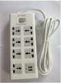 7 Ports Multiplug Extension Cords with Heavy Duty Power Universal Multi Plug. 