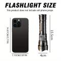 Portable Powerful Laser Led Flashlights 5000LM Ultra Bright Tactical Light Emergency Spotlights Telescopic Zoom Light Built-in Battery. 