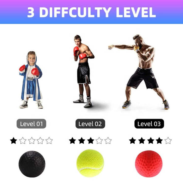 Boxing%20Reflex%20Ball%20With%20Head%20Band%20-%20Set%20Of%203%20Pcs%20-%20Image%204