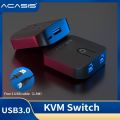 ACASIS U-S-B HDMI KVM स्विच 4K अल्ट्रा HD HDMI स्विचर बक्स र मोनिटर प्रिन्टर किबोर्ड माउस साझेदारीको लागि U-S-B KVM स्प्लिटर. 