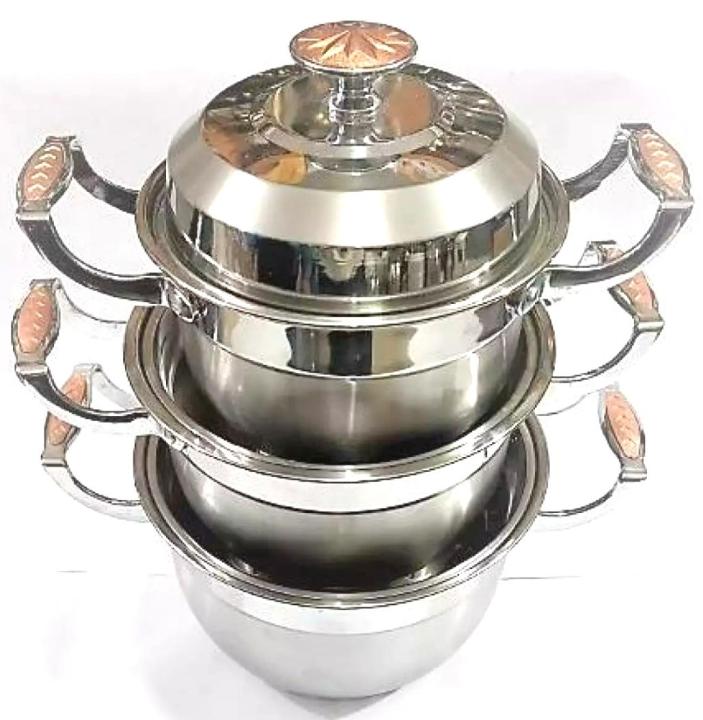 Steel Dish Set (For Serving/Cooking) - 3 Set | Daraz.com.np