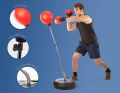 Height Adjustable Boxing Training Punching Bag With Stand And Gloves Set. 