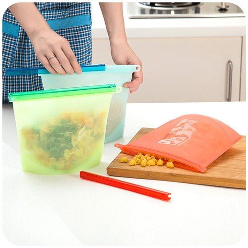 2 in 1 Reusable Silicone Food Storage Bags – 2 Pack