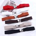 Exquisite High Quality Girl For Woman Love Heart Buckle Thin Belts Elastic Belts Waist Accessories Waistband. 