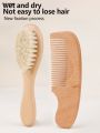 Sutuiying Beech airbag comb, wool brush, flat comb, portable Luxury baby shampoo brush, wool soft brush, hair comb set. 