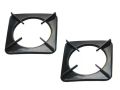 Set of 2 Black Steel Gas Stove Stand Stove Burner Attachment Grill Square Removable pan Stand. 