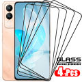 4-1 Tempered Glass for Vivo V30 Lite V29 Lite Screen Protectors Protective Glass on V29e V27e V25e V23e V21e V20 Se V23 V21 Pro. 