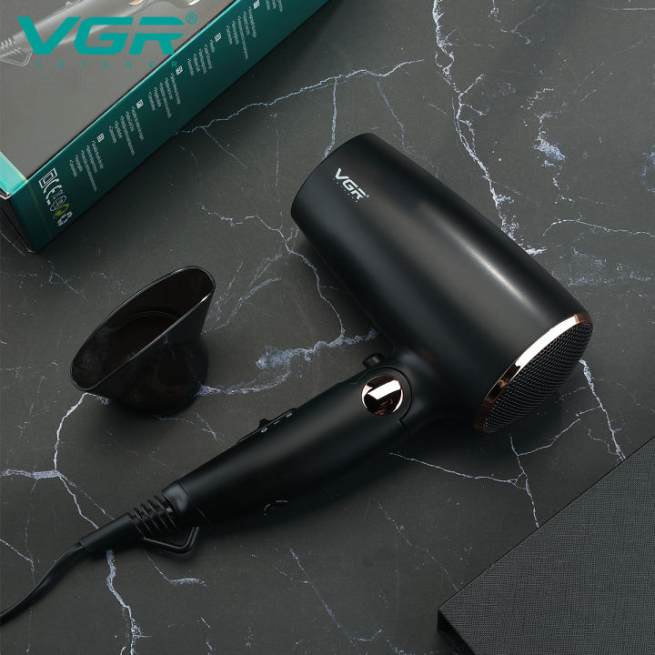 VGR V-439 Professional Foldable Hair Dryer 1600W, 2 Speed Setting-Concentrator 3 Heat Setting (Hot/Cool/Warm)