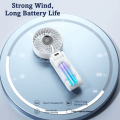 Efficient Cooling Ultra Silent Handheld Fan 5 Speed Rechargeable Battery Mini Portable Fan Brushless Motor Portable Cooling Small Fan Home Use. 