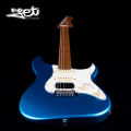 Jet Guitars JS 400 LPB HSS Roasted Maple Lake Placid Blue w/ Gigbag. 