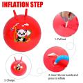45CM High Elasticity Outdoor Sports Jump Games with 2 Handles Bouncing Balls Kids Space Hopper Hop Ball Inflatable Toys. 