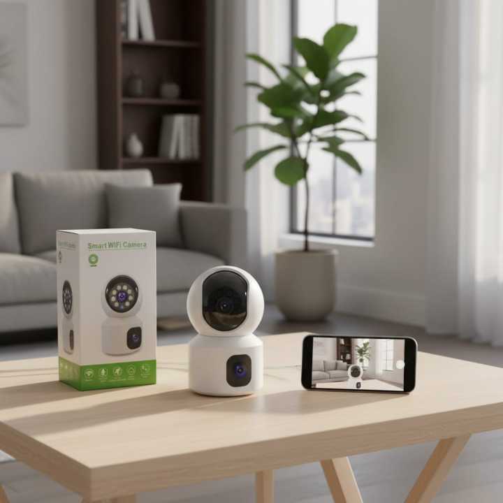 Dual Lens Wireless WiFi Smart CCTV Camera | Daraz.com.np