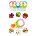 MUMLOVE (1 PC) Baby Fruit Feeding Nipple for Kids with Ring 5 Months+ BPA Free 100% Natural Extract Food Grade, Easy to Grip Easy to Carry Vegetable Nibbler Pacifier for Babies Rattle Handle Teething Toy Feeder for Infant Safely Self Feeding P6107. 