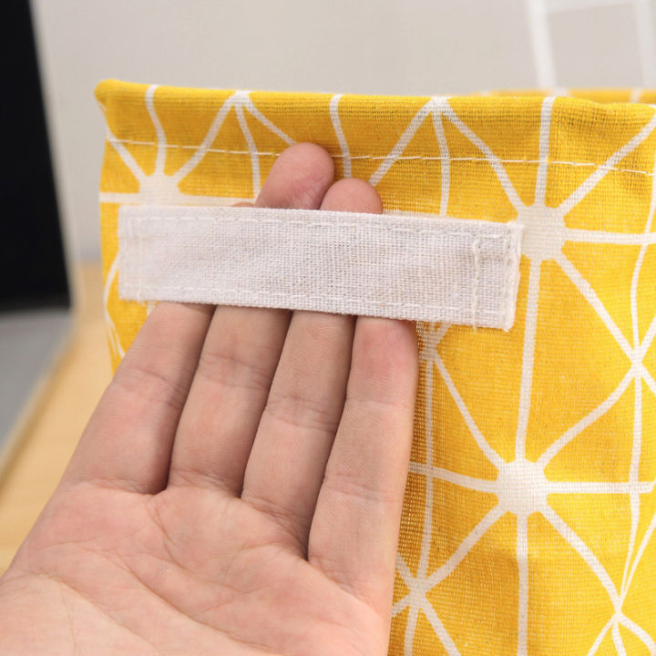 Wifu%20Cotton%20Linen%20Set%20of%203,%205%20and%2010%20Small%20Foldable%20Basket%20for%20Closet%20Organizing,%20Multipurpose%20Storage%20Box%20Hamper%20for%20Clothings,%20Socks,%20Underpants,%20Kids%20Toy%20-%20Image%202