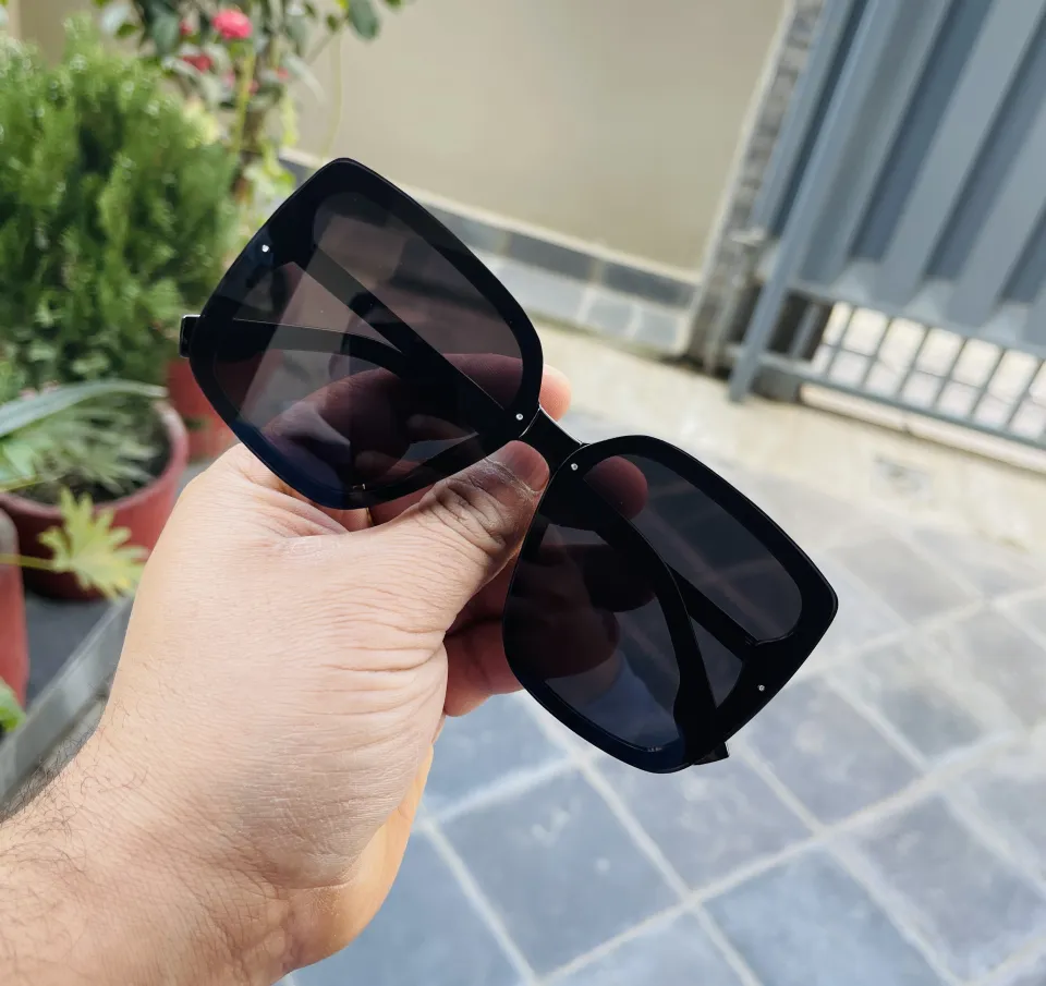 Frame Dark Black Square Sunglasses Thick Square Frame Sunglasses