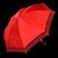 Sunshine 3 Fold Bridal/Behuli/Wedding Red Umbrella. 