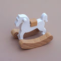 Doll House Accessories Rocking Wooden Trojan Horse Smooth Surface Anti-crack Good Detail Photo Prop Dollhouse Miniature Dollhouse Toy. 