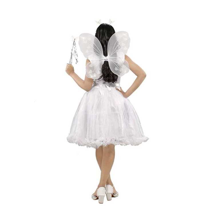 Baby Girls Angel Pari Wings Butterfly Hairband Magic Stick Kids Halloween Fancy Dress Costume