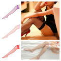 Women Stockings Red Lace Seductive Fishnet Socks Long Silk Stockings. 