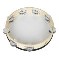 Tookss 10” Hand Held Tambourine Wooden Jingles Percussion Instrument Hand Tambourines For Church Party Kids School Party. 