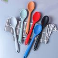 Long Handle Silicone Spoon Integrated Soup Spoon Heat Resistant Stirring Spoon MNP. 